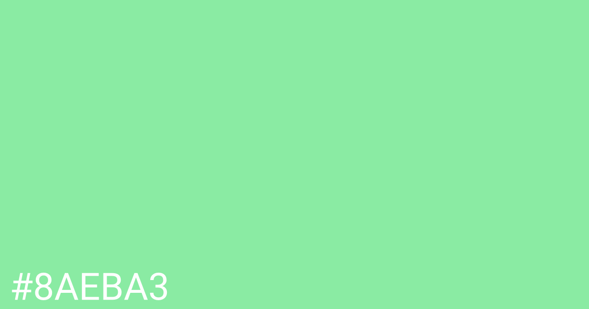 Hex color #8aeba3 graphic