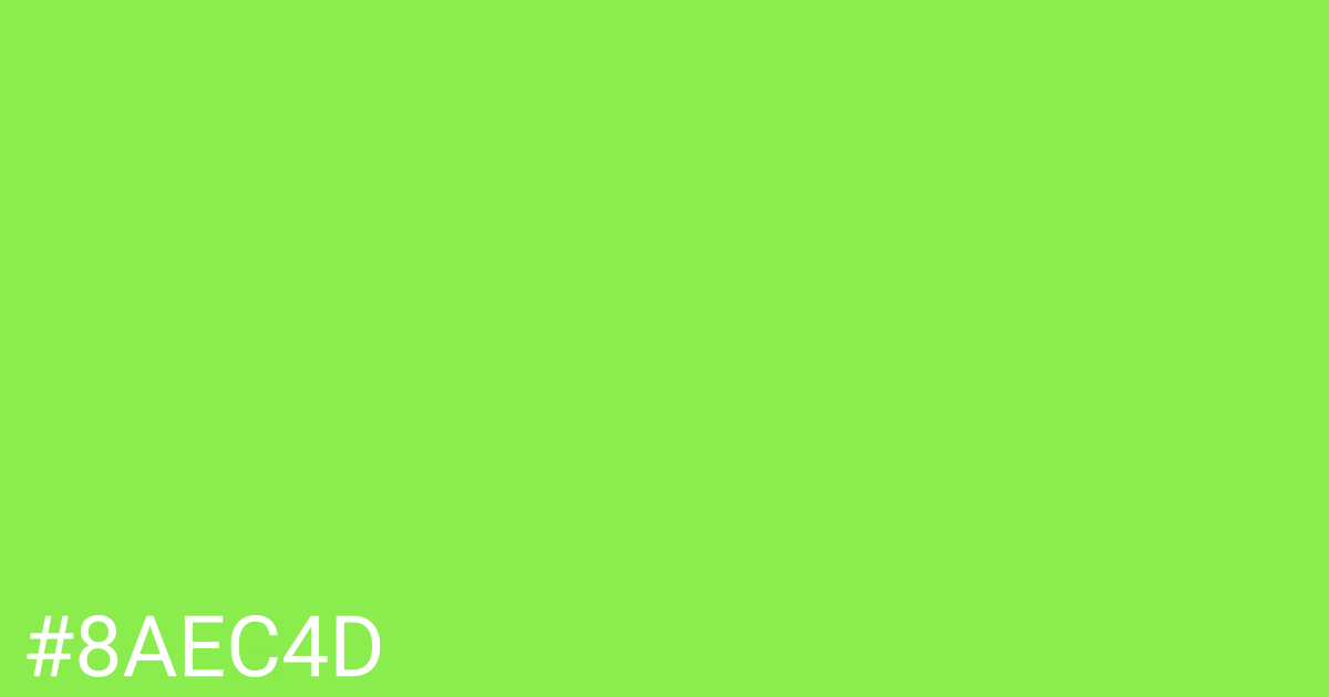 Hex color #8aec4d graphic