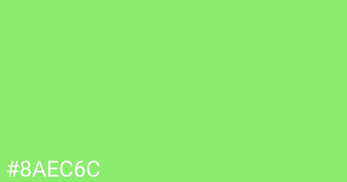 Hex color #8aec6c graphic