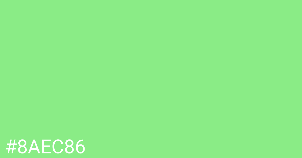 Hex color #8aec86 graphic