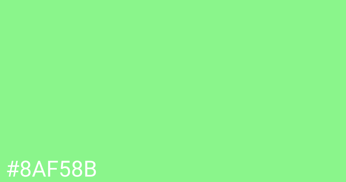 Hex color #8af58b graphic