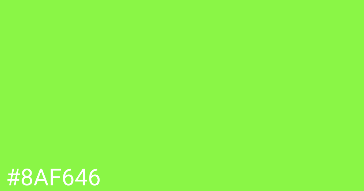 Hex color #8af646 graphic