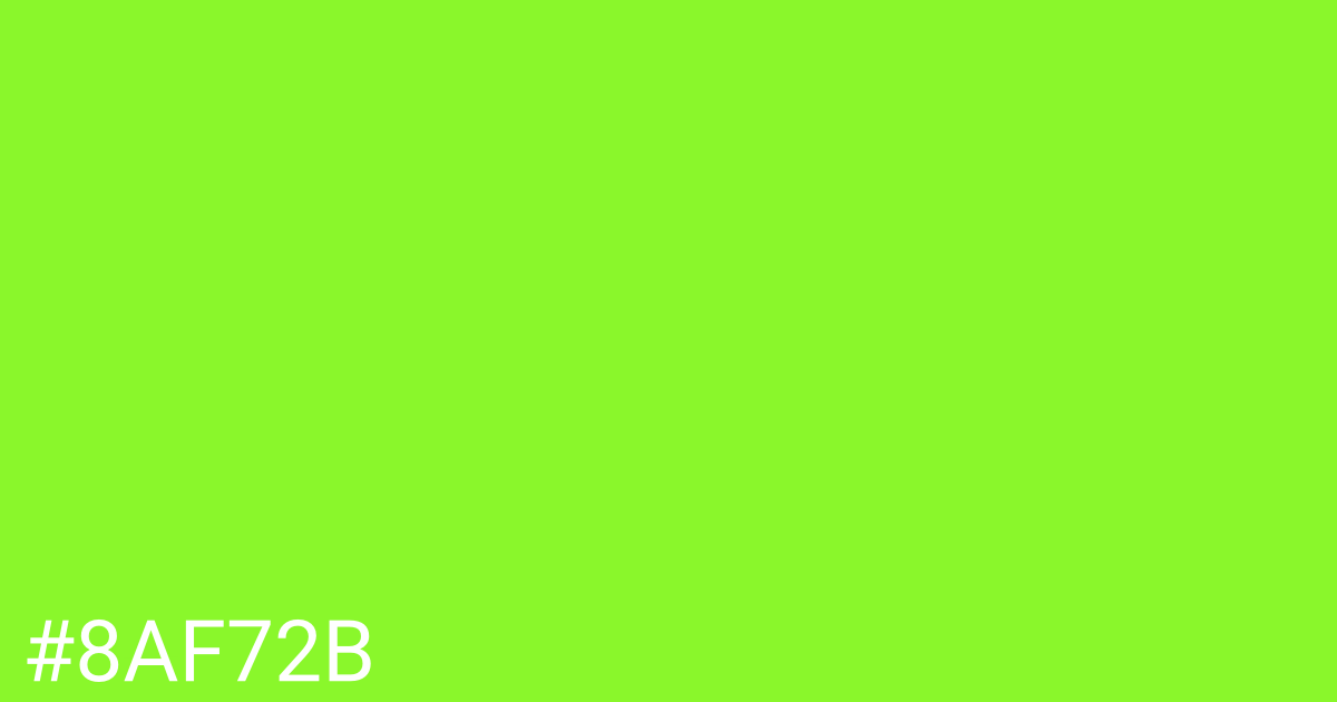 Hex color #8af72b graphic