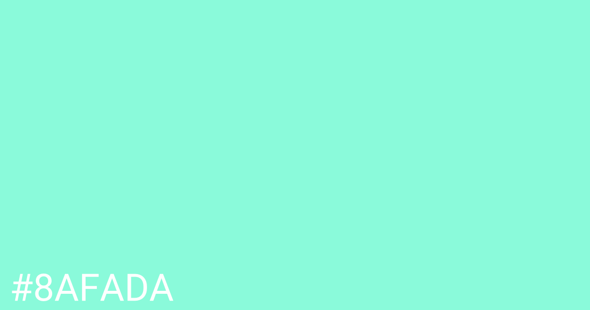 Hex color #8afada graphic