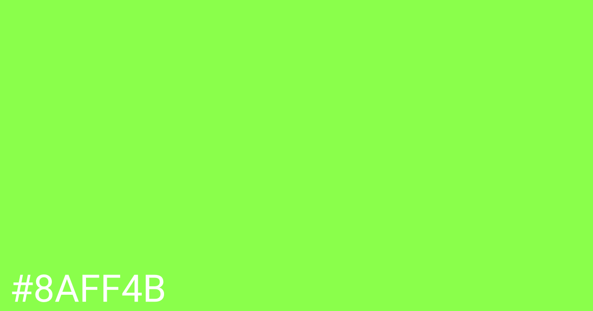 Hex color #8aff4b graphic