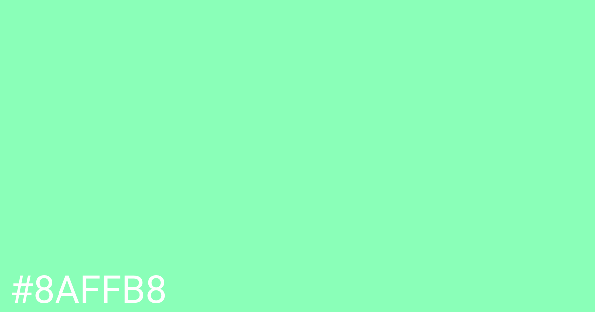 Hex color #8affb8 graphic