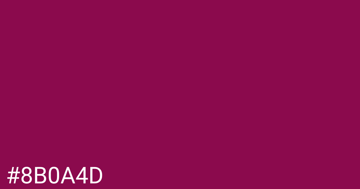 Hex color #8b0a4d graphic