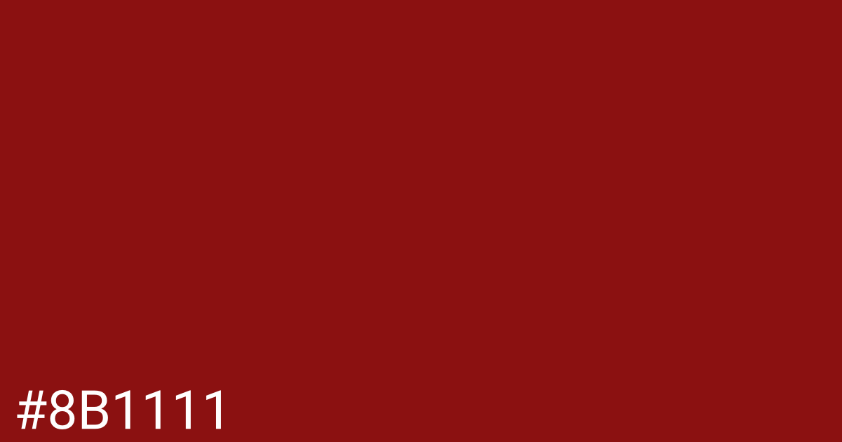 Hex color #8b1111 graphic