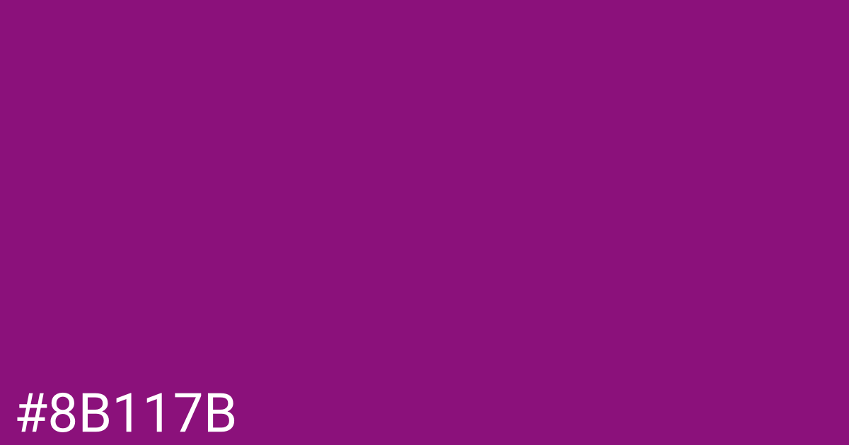 Hex color #8b117b graphic