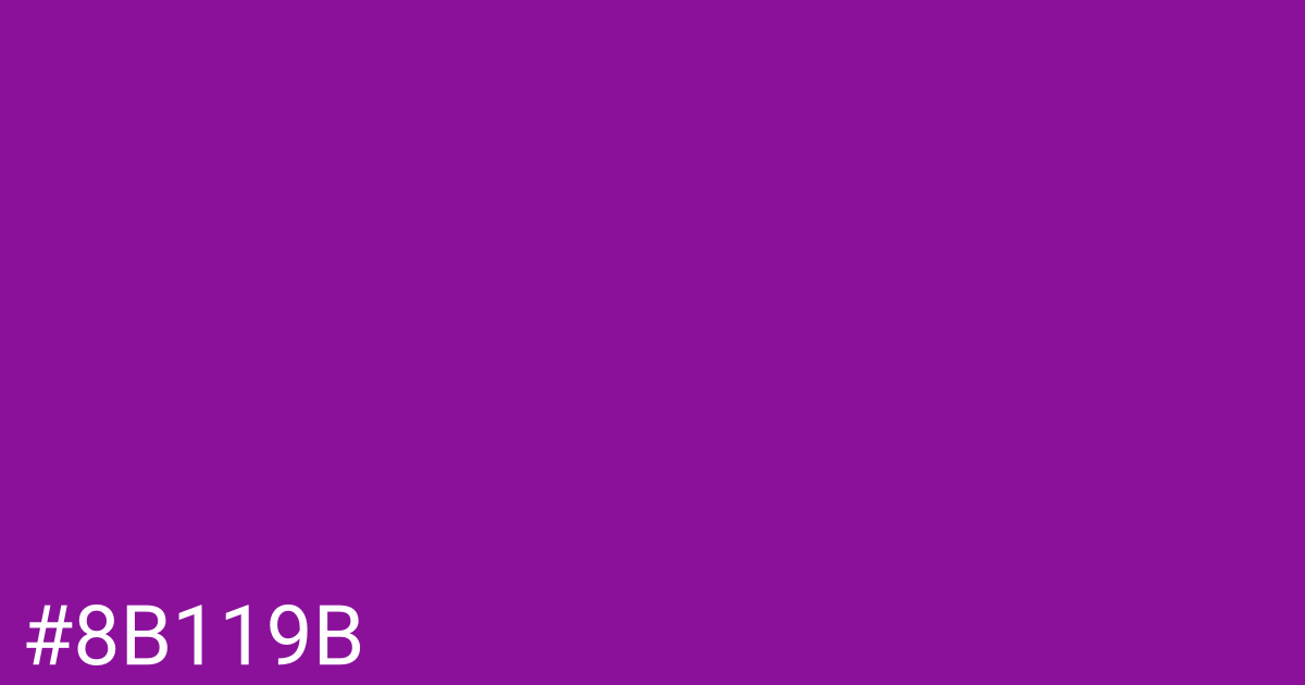 Hex color #8b119b graphic