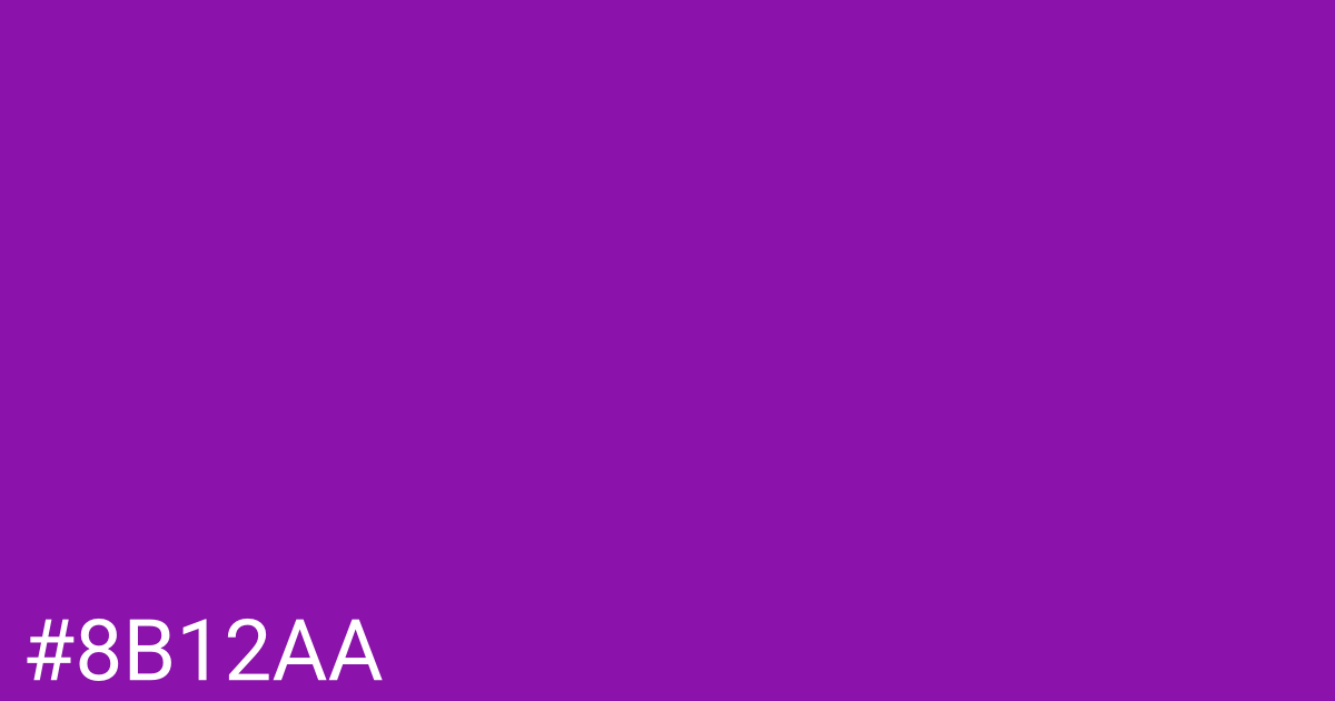 Hex color #8b12aa graphic