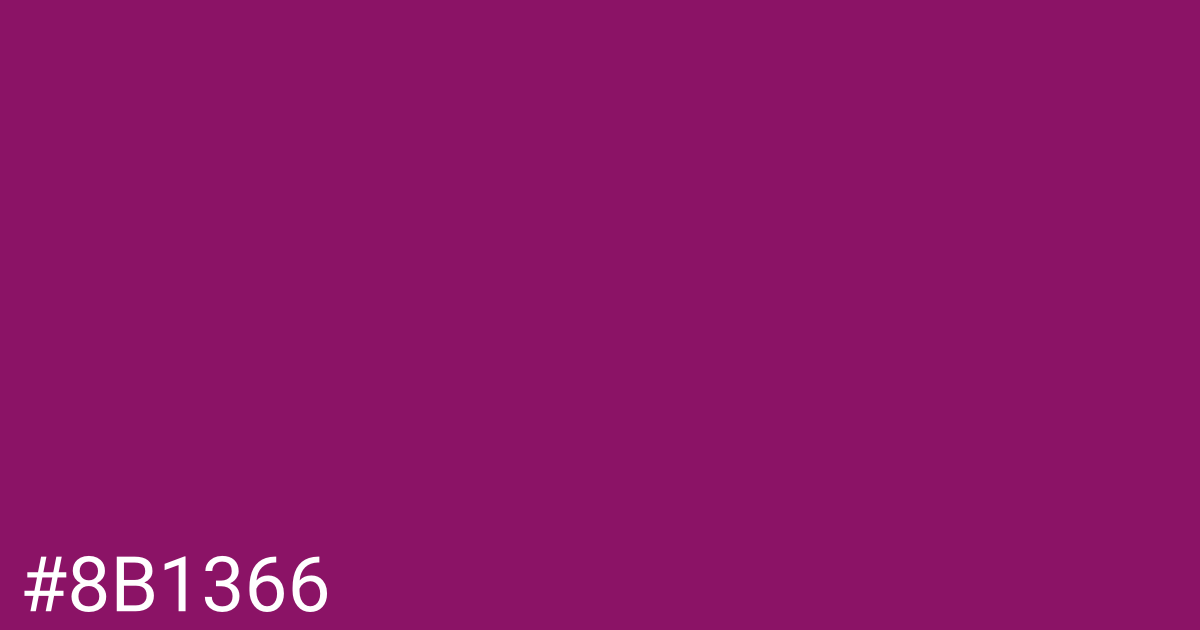 Hex color #8b1366 graphic