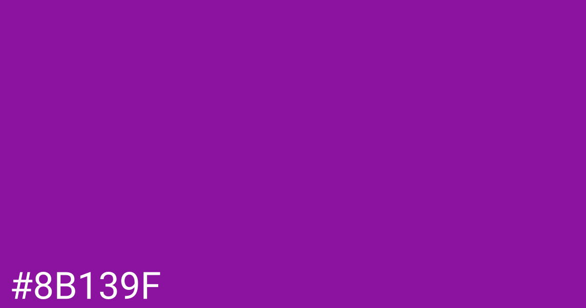 Hex color #8b139f graphic