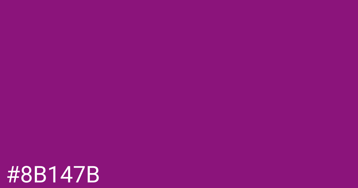 Hex color #8b147b graphic