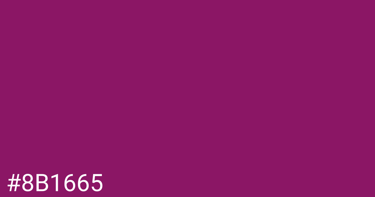 Hex color #8b1665 graphic