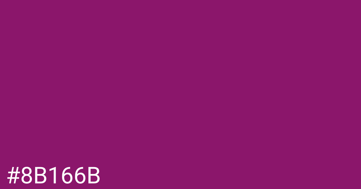 Hex color #8b166b graphic