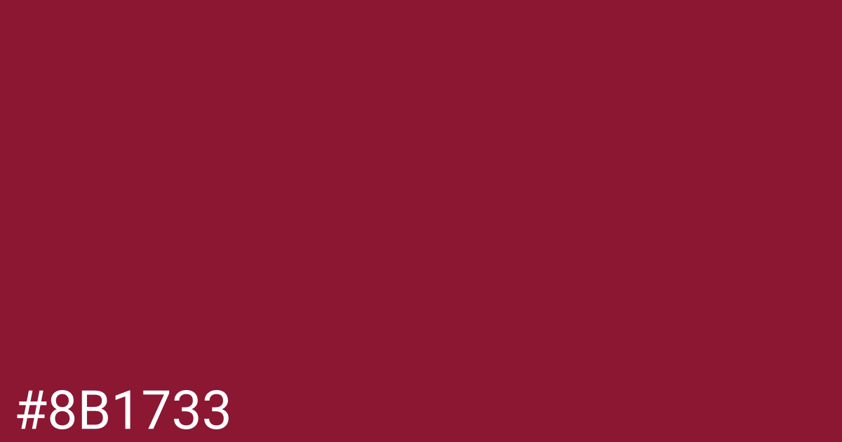 Hex color #8b1733 graphic