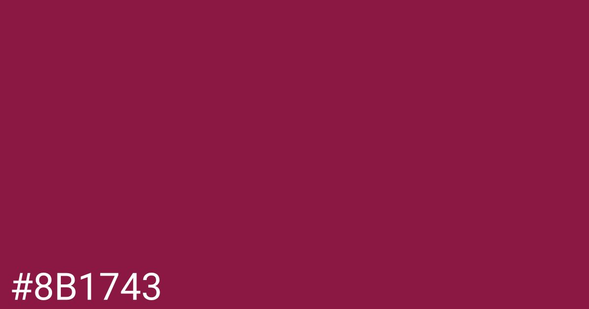 Hex color #8b1743 graphic