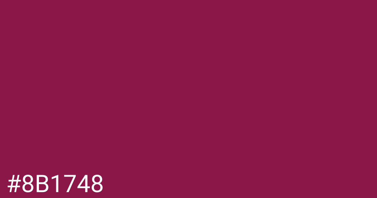 Hex color #8b1748 graphic