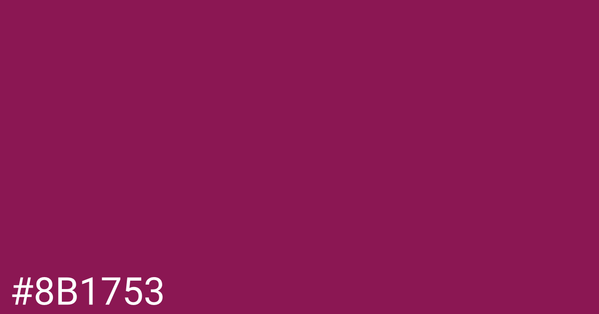 Hex color #8b1753 graphic