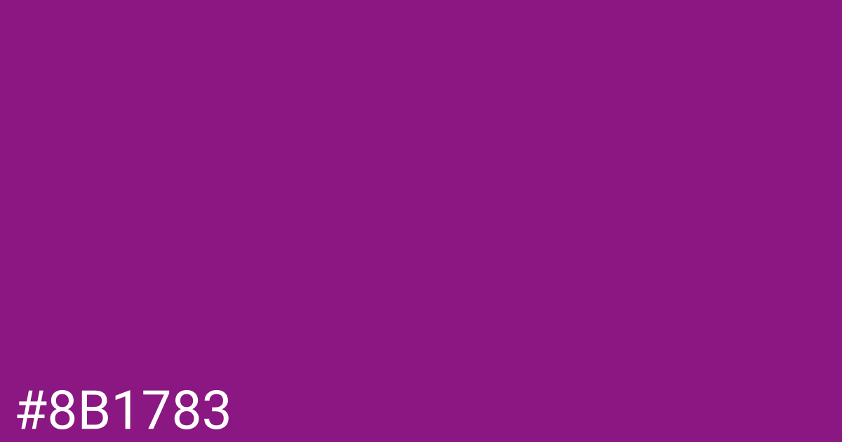 Hex color #8b1783 graphic