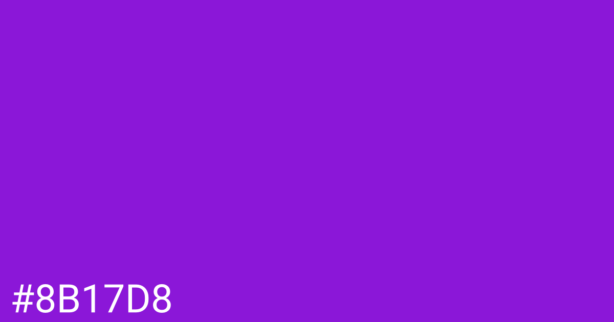 Hex color #8b17d8 graphic