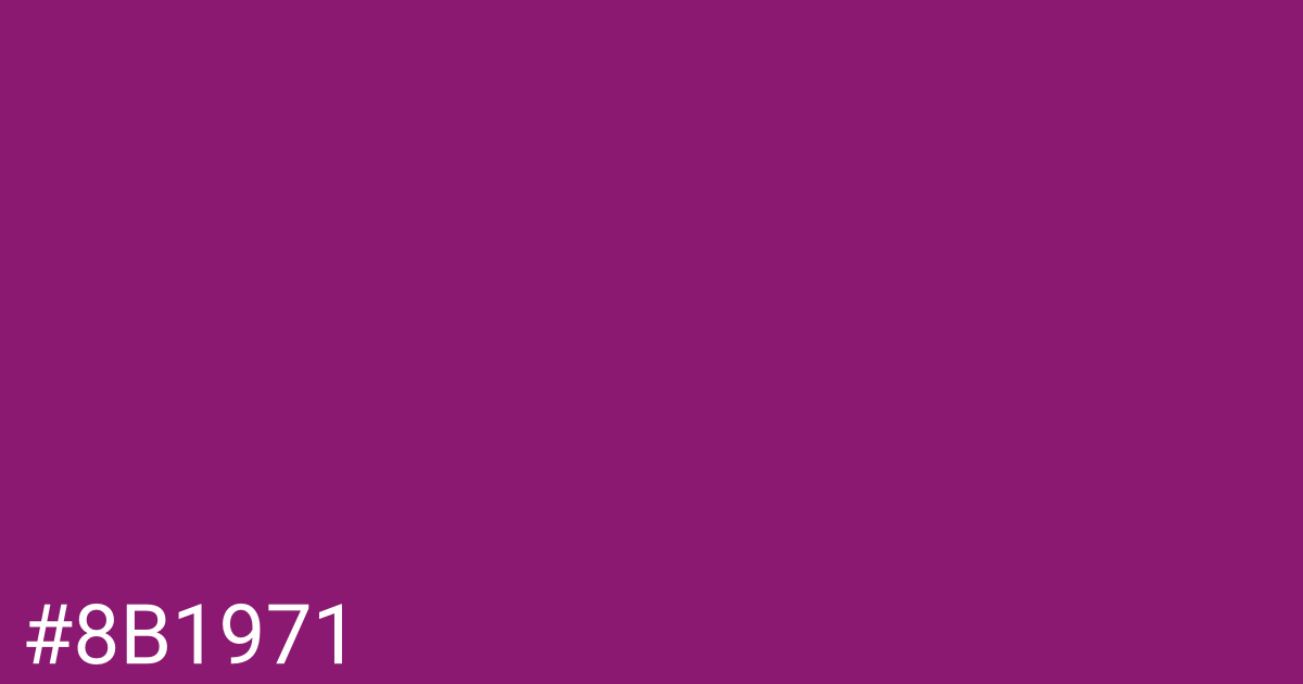 Hex color #8b1971 graphic