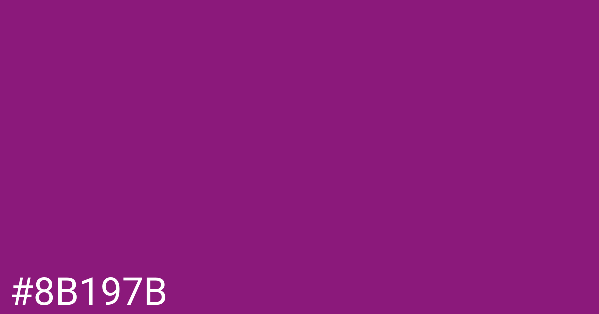 Hex color #8b197b graphic