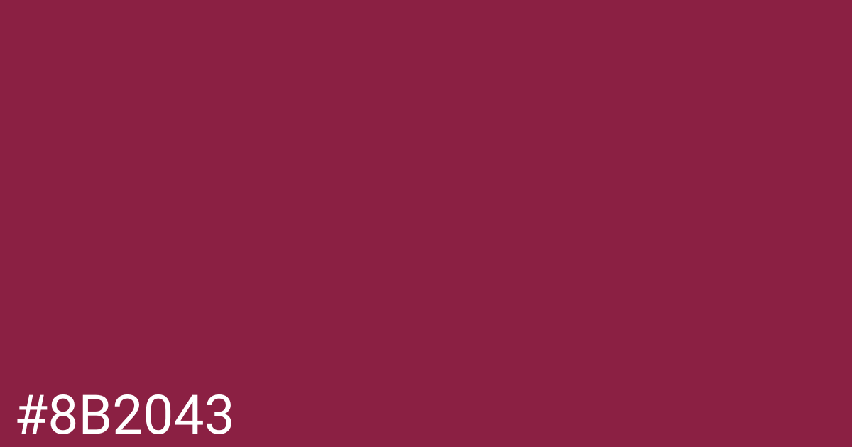 Hex color #8b2043 graphic