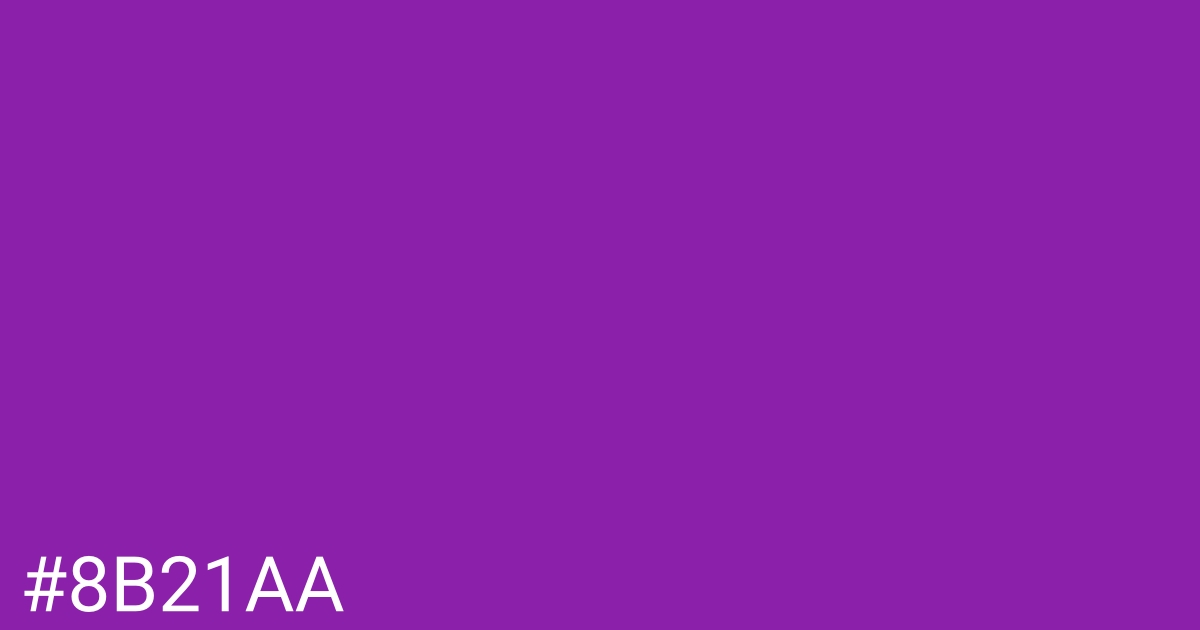 Hex color #8b21aa graphic