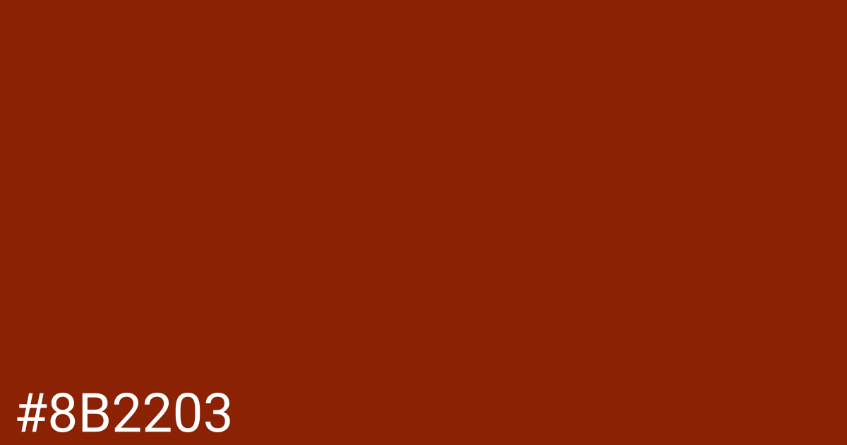 Hex color #8b2203 graphic