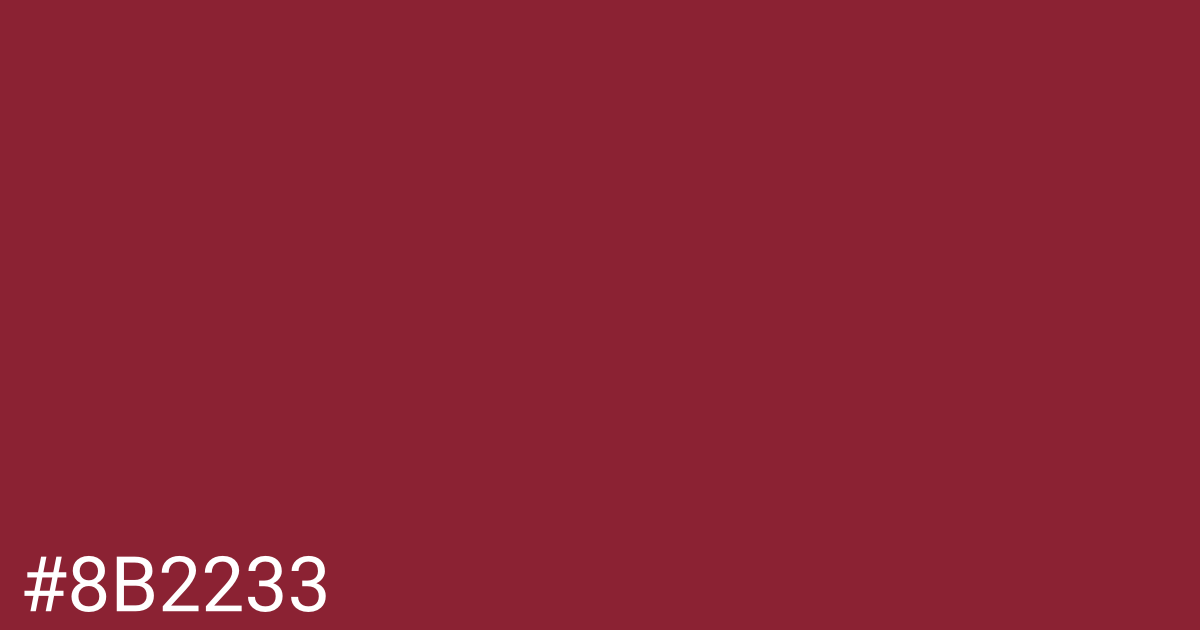 Hex color #8b2233 graphic