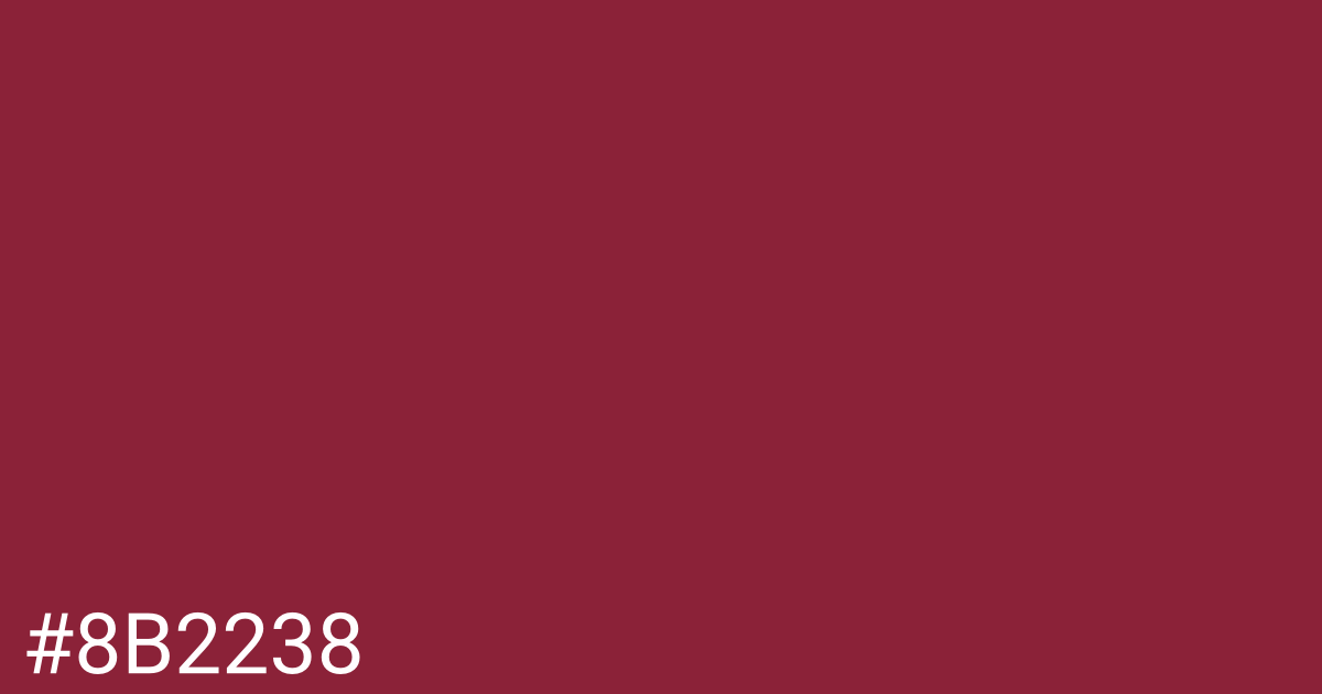 Hex color #8b2238 graphic