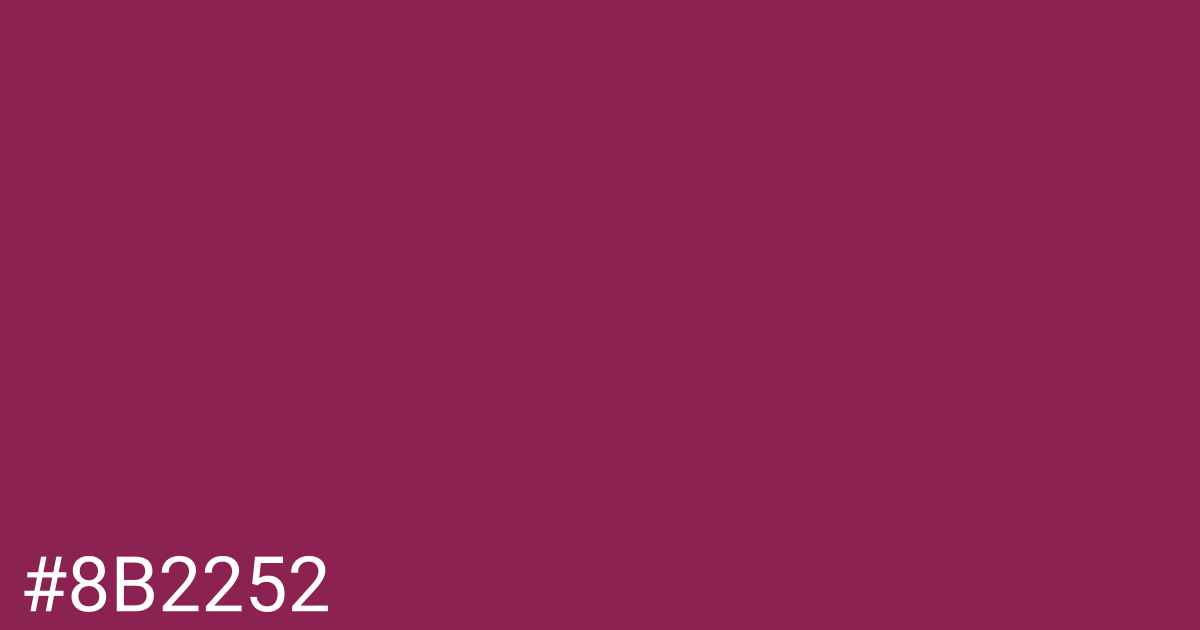 Hex color #8b2252 graphic