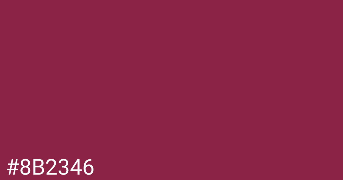 Hex color #8b2346 graphic