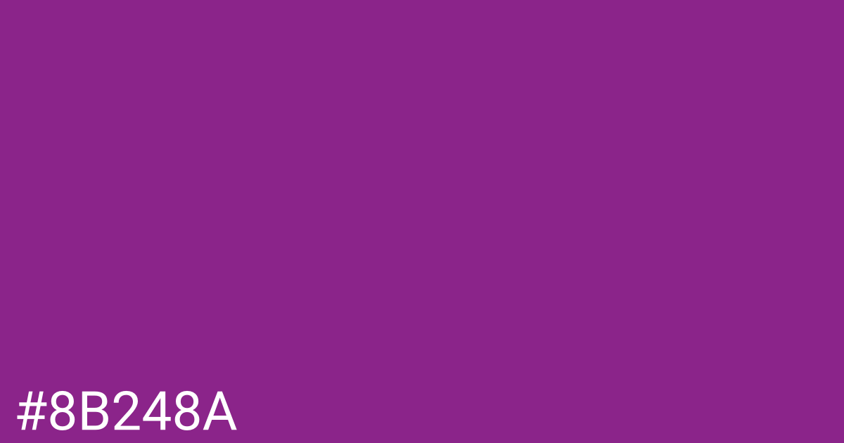 Hex color #8b248a graphic