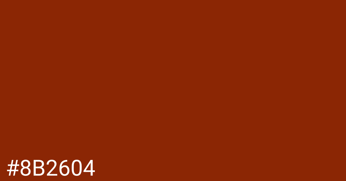 Hex color #8b2604 graphic