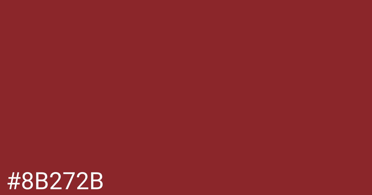 Hex color #8b272b graphic