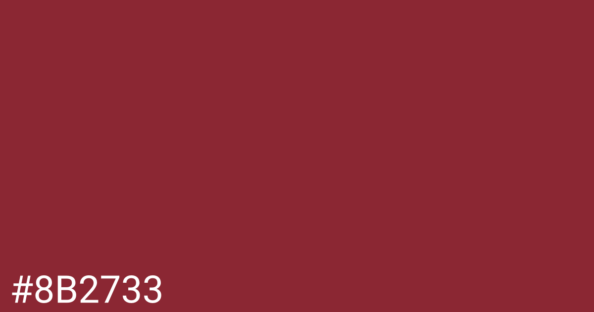 Hex color #8b2733 graphic