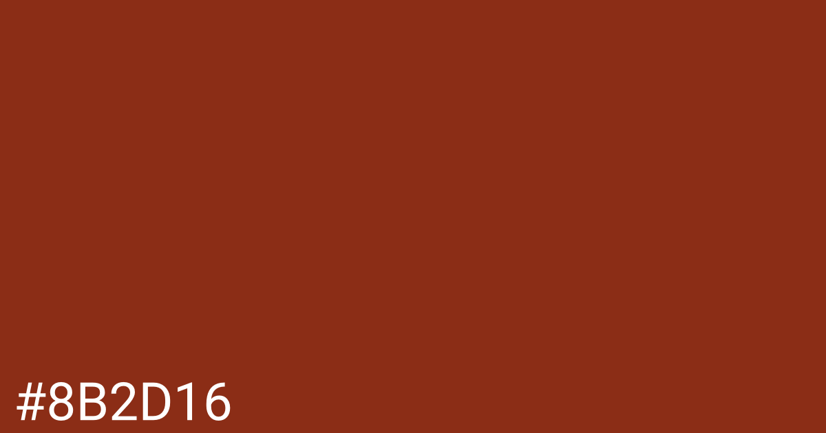 Hex color #8b2d16 graphic