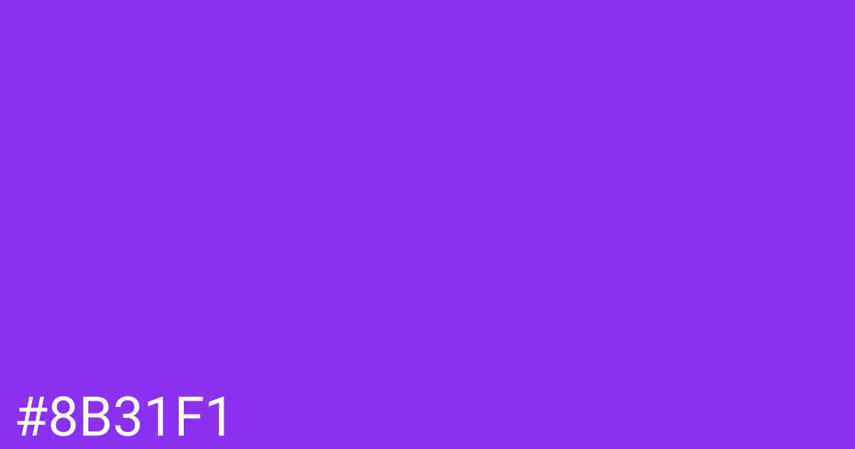 Hex color #8b31f1 graphic