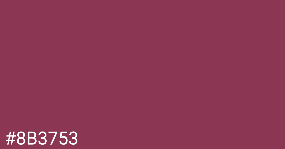 Hex color #8b3753 graphic