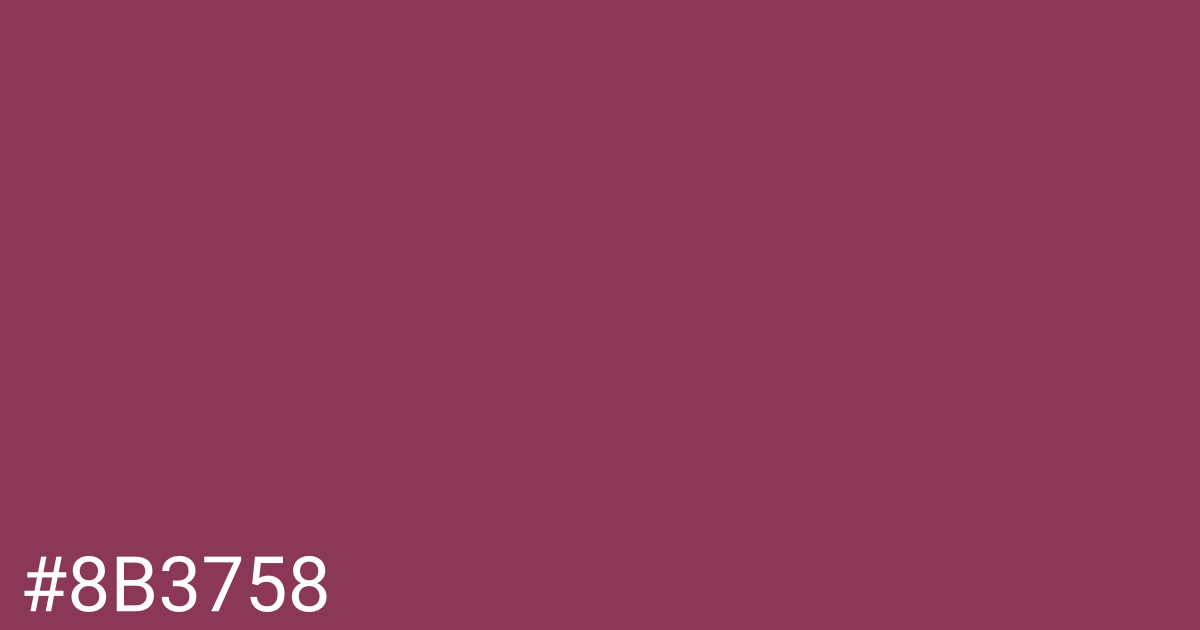 Hex color #8b3758 graphic