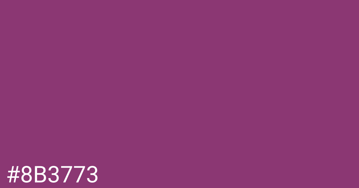 Hex color #8b3773 graphic