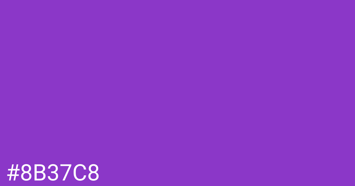 Hex color #8b37c8 graphic