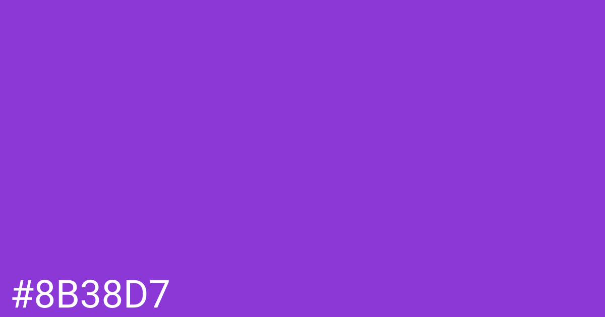 Hex color #8b38d7 graphic