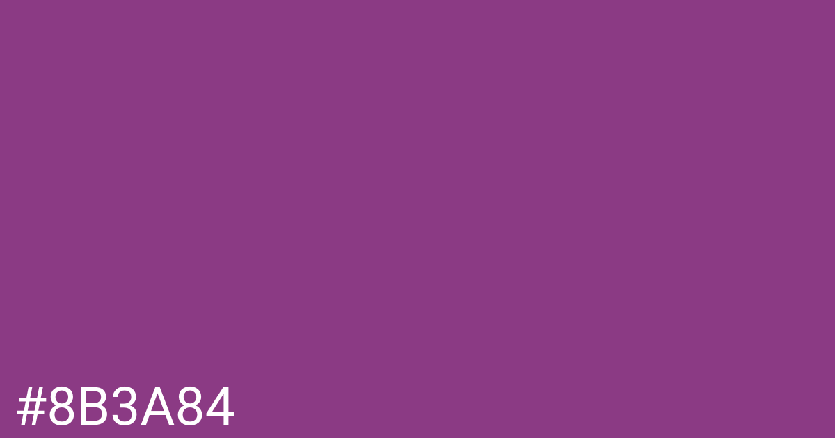 Hex color #8b3a84 graphic