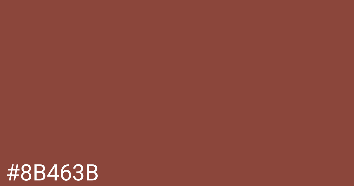 Hex color #8b463b graphic