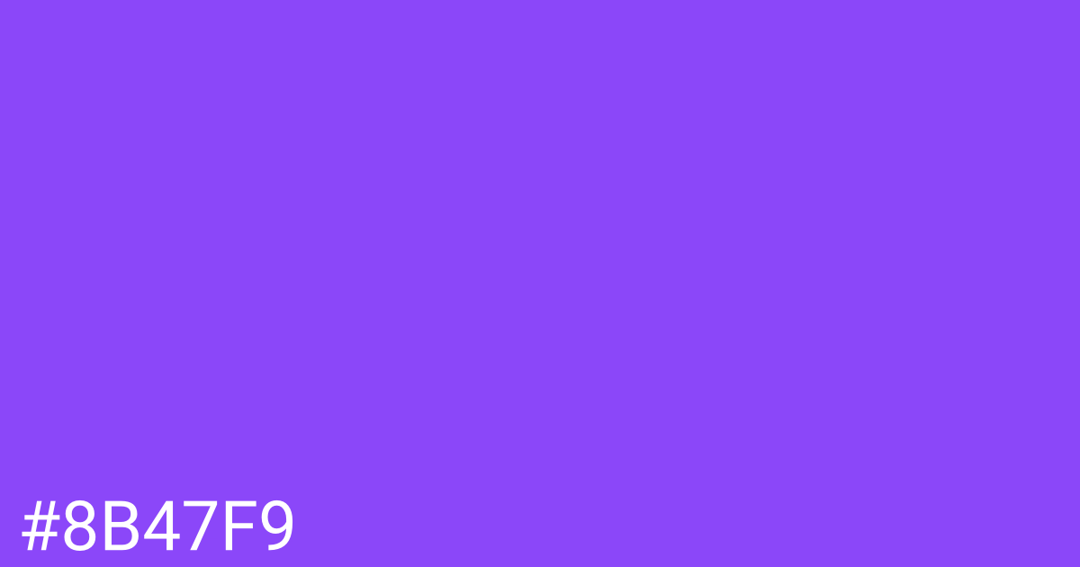 Hex color #8b47f9 graphic