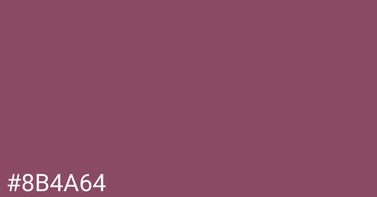 Hex color #8b4a64 graphic